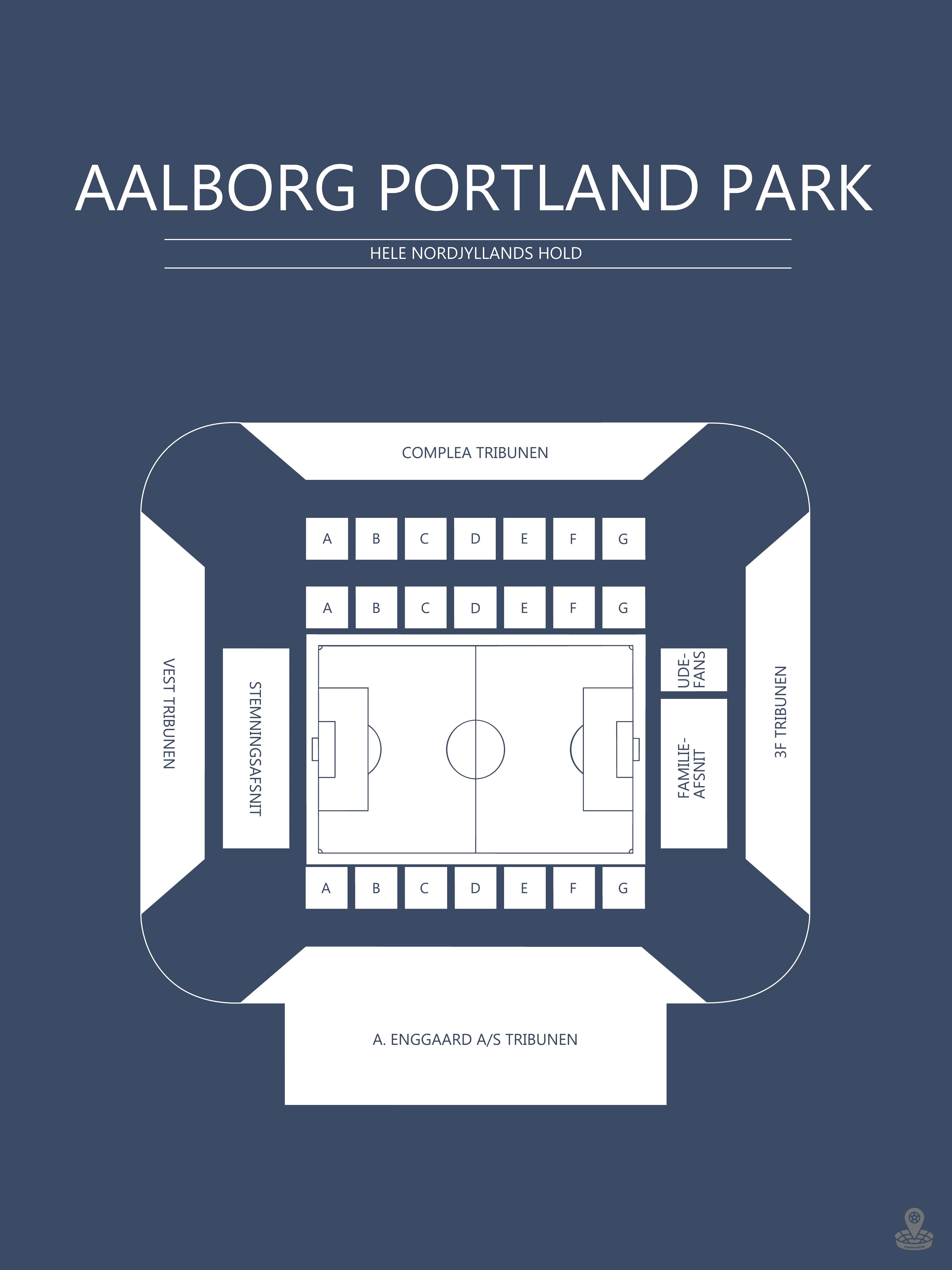 FODBOLD PLAKAT AALBORG PORTLAND PARK (AAB)