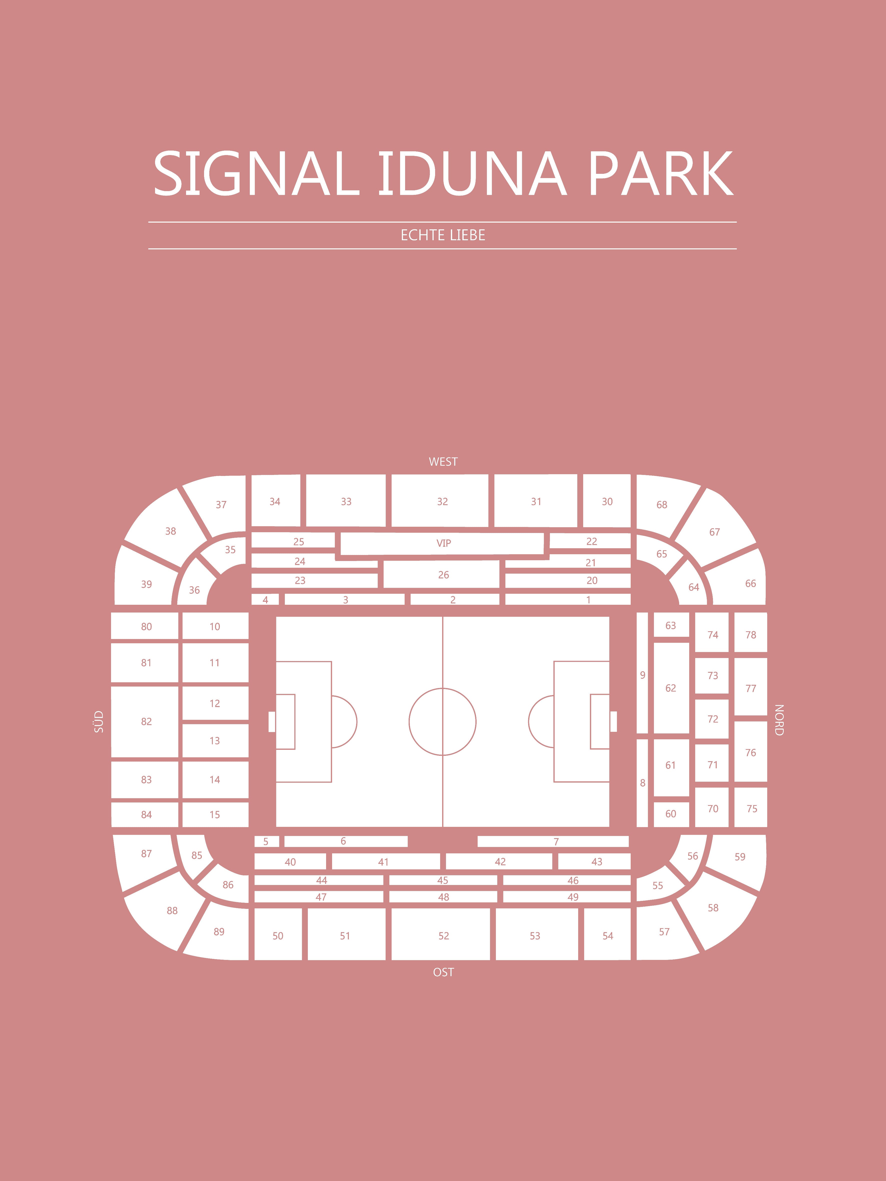 FODBOLD PLAKAT BORUSSIA DORTMUND SIGNAL IDUNA PARK