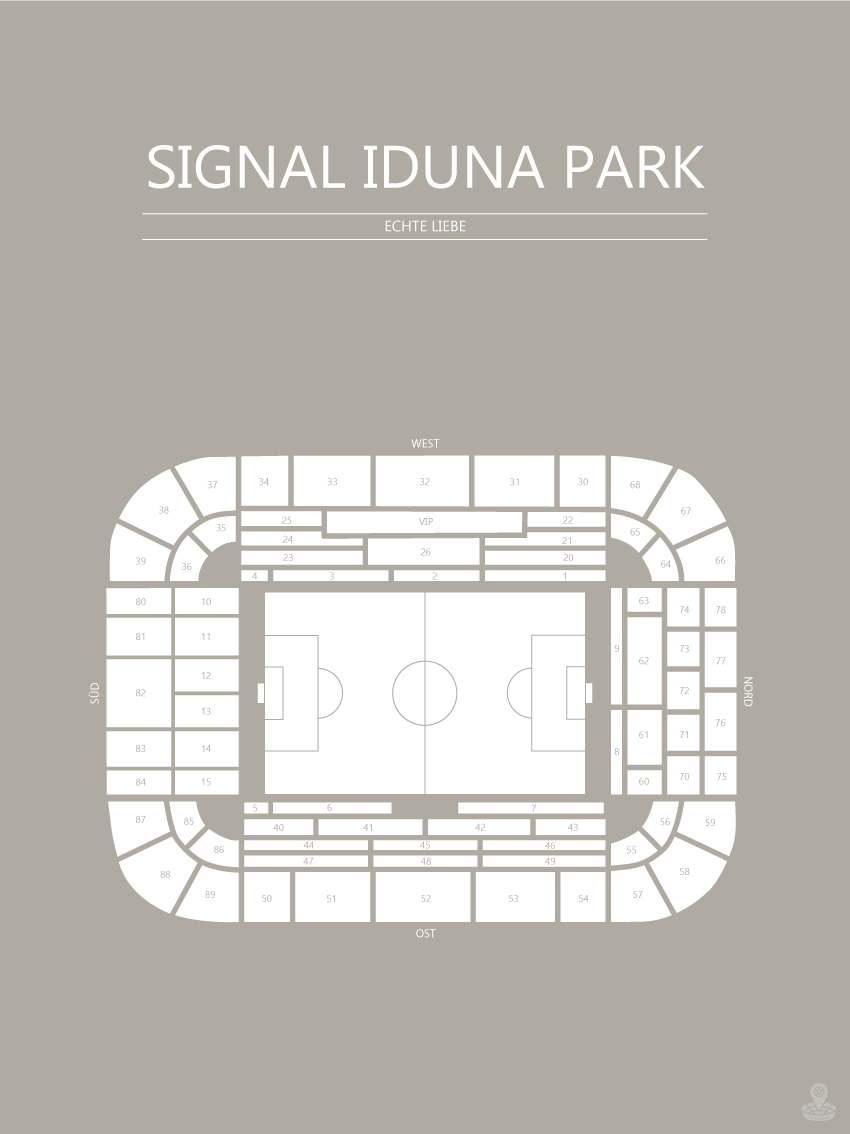FODBOLD PLAKAT BORUSSIA DORTMUND SIGNAL IDUNA PARK