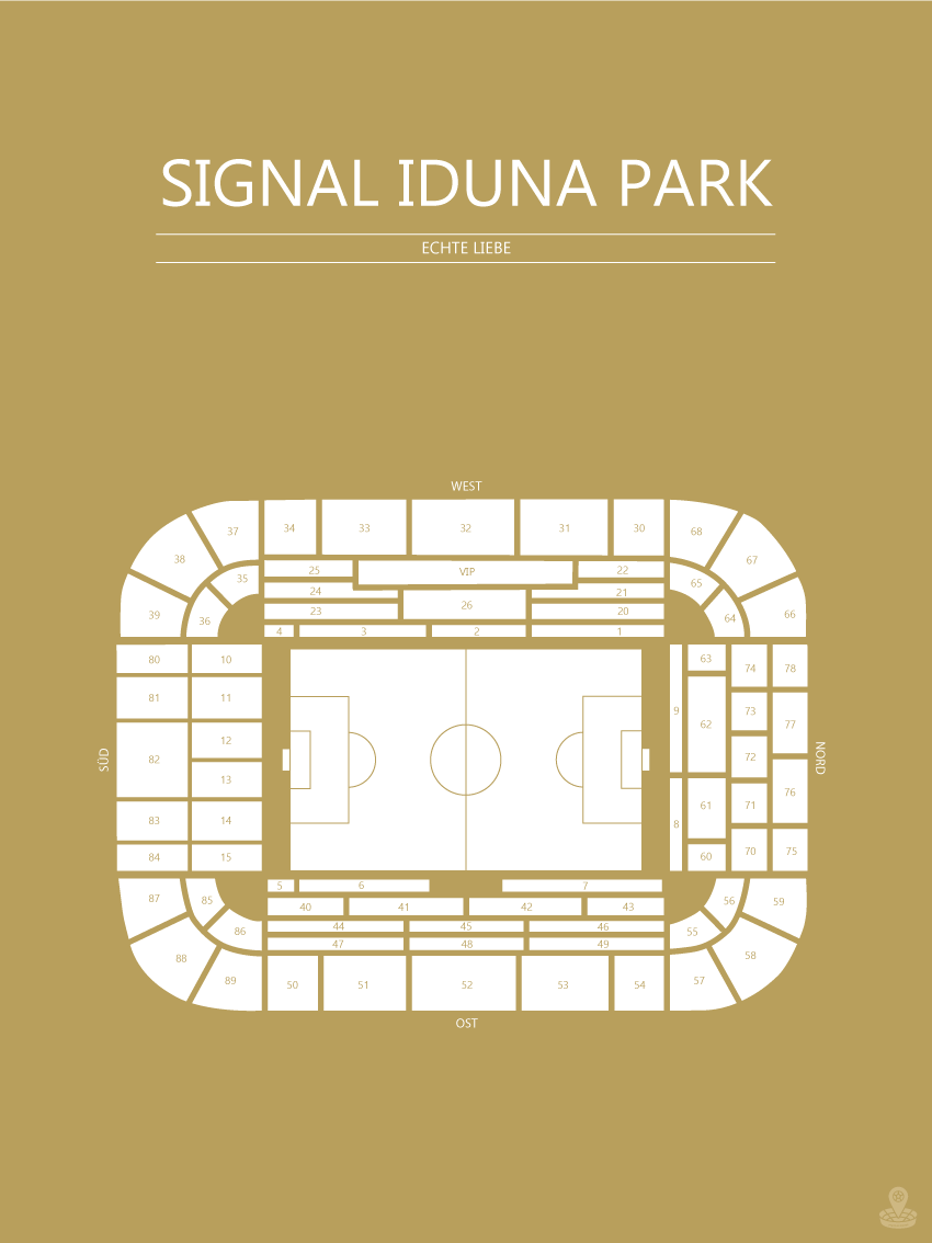 FODBOLD PLAKAT BORUSSIA DORTMUND SIGNAL IDUNA PARK