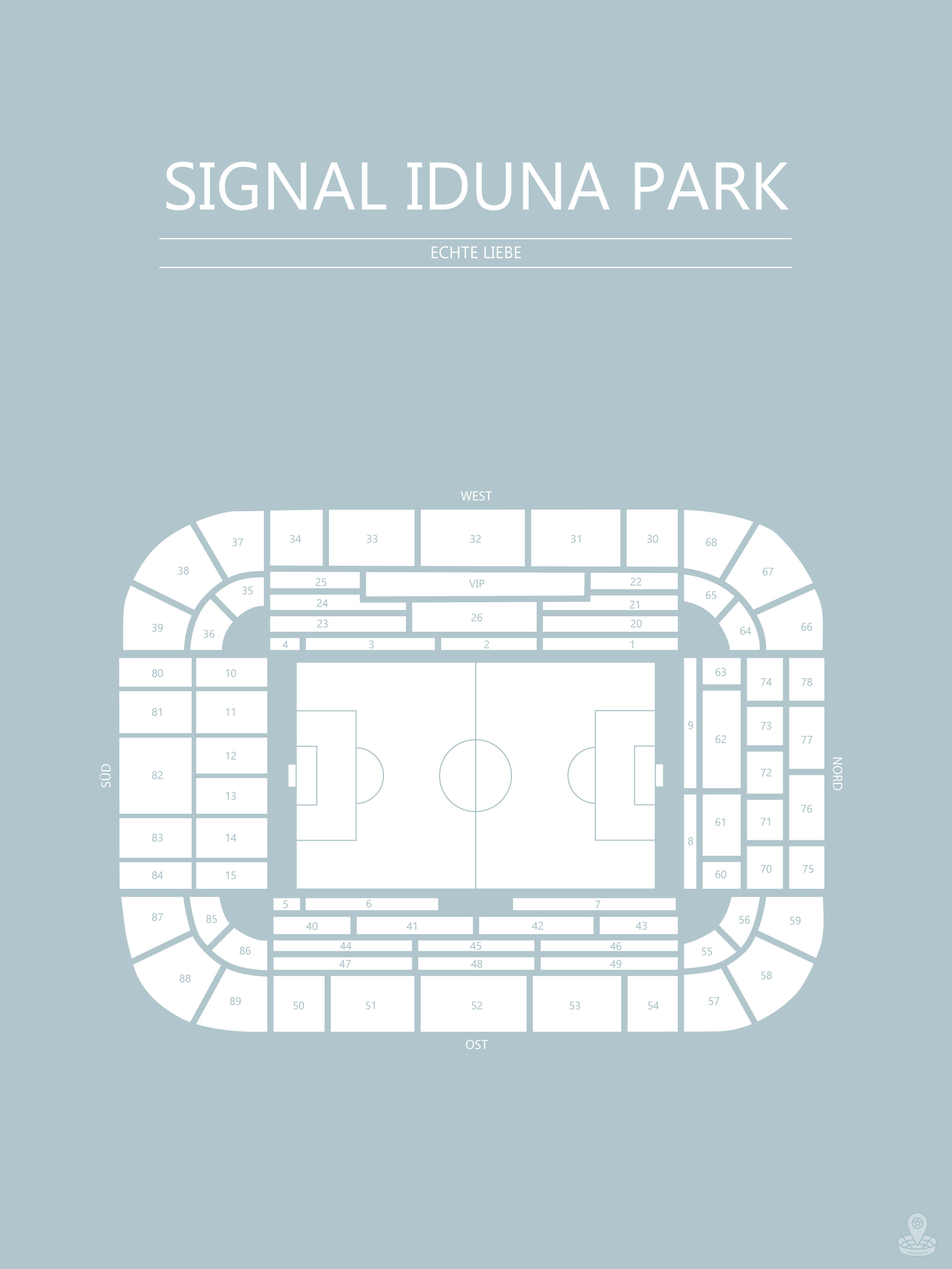 FODBOLD PLAKAT BORUSSIA DORTMUND SIGNAL IDUNA PARK