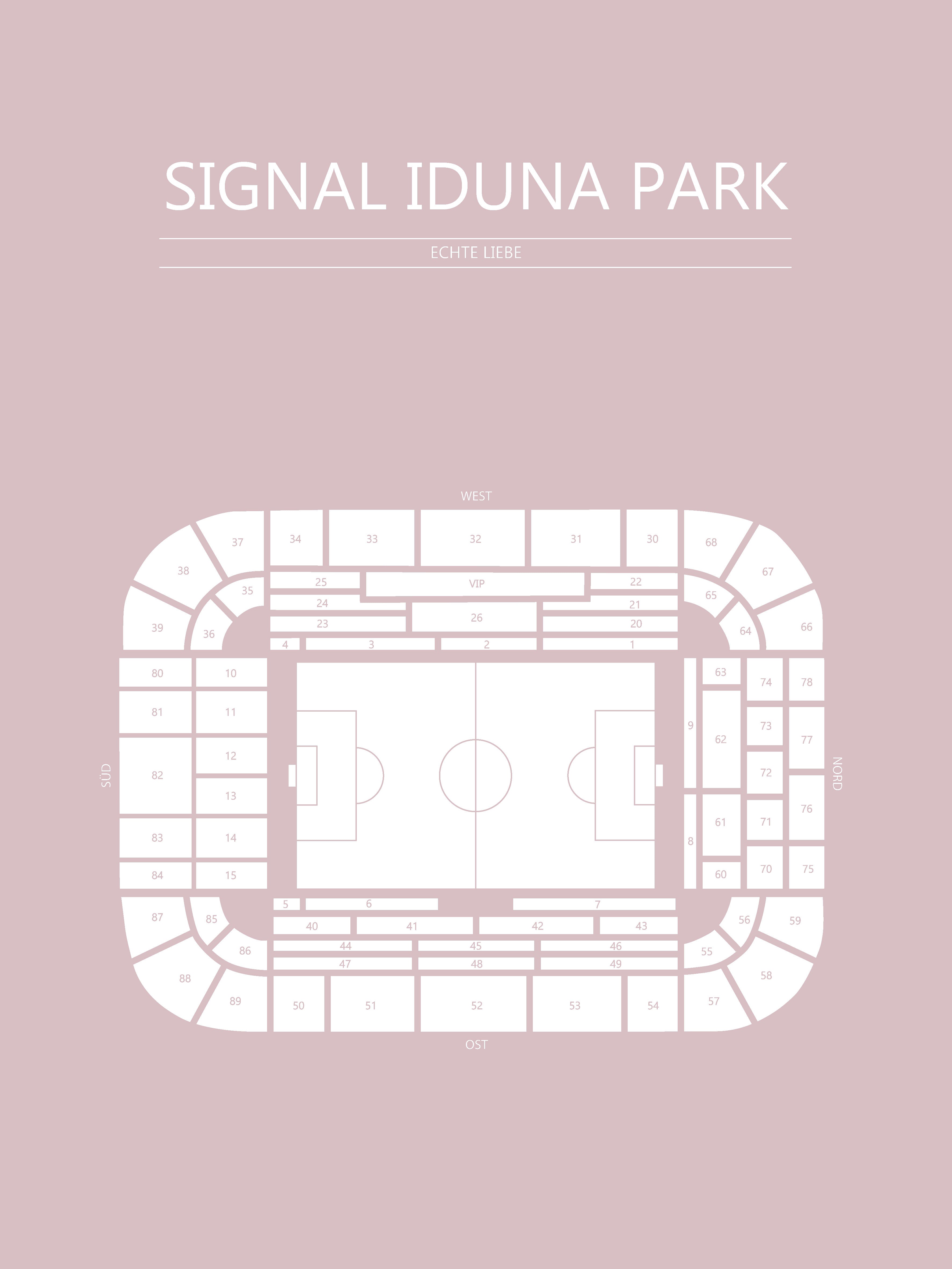 FODBOLD PLAKAT BORUSSIA DORTMUND SIGNAL IDUNA PARK