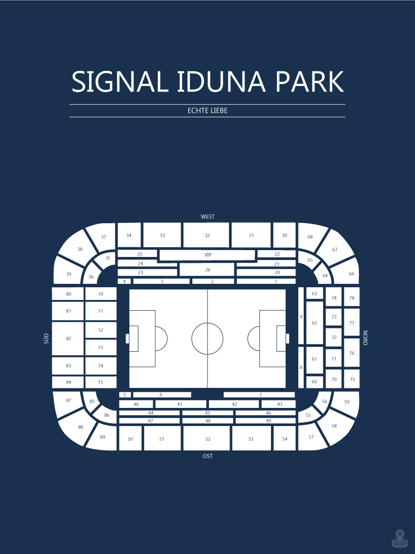 FODBOLD PLAKAT BORUSSIA DORTMUND SIGNAL IDUNA PARK