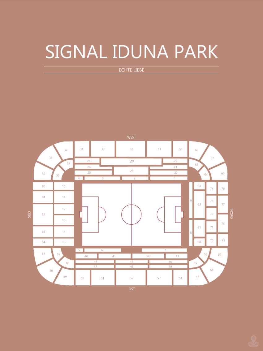 FODBOLD PLAKAT BORUSSIA DORTMUND SIGNAL IDUNA PARK