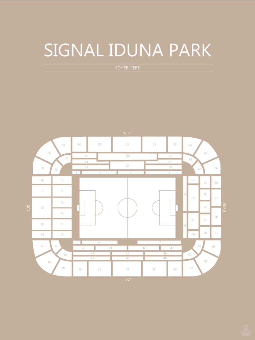 FODBOLD PLAKAT BORUSSIA DORTMUND SIGNAL IDUNA PARK