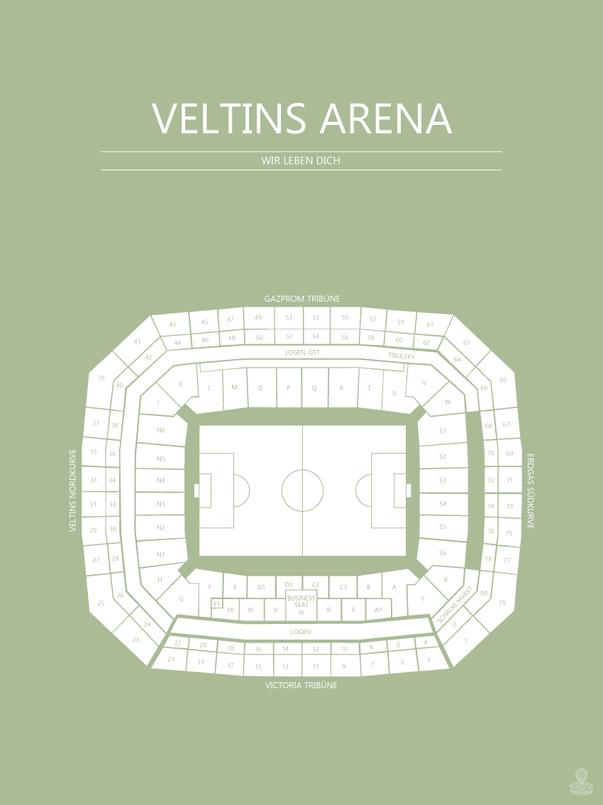 FODBOLD PLAKAT SCHALKE 04 VELTINS ARENA