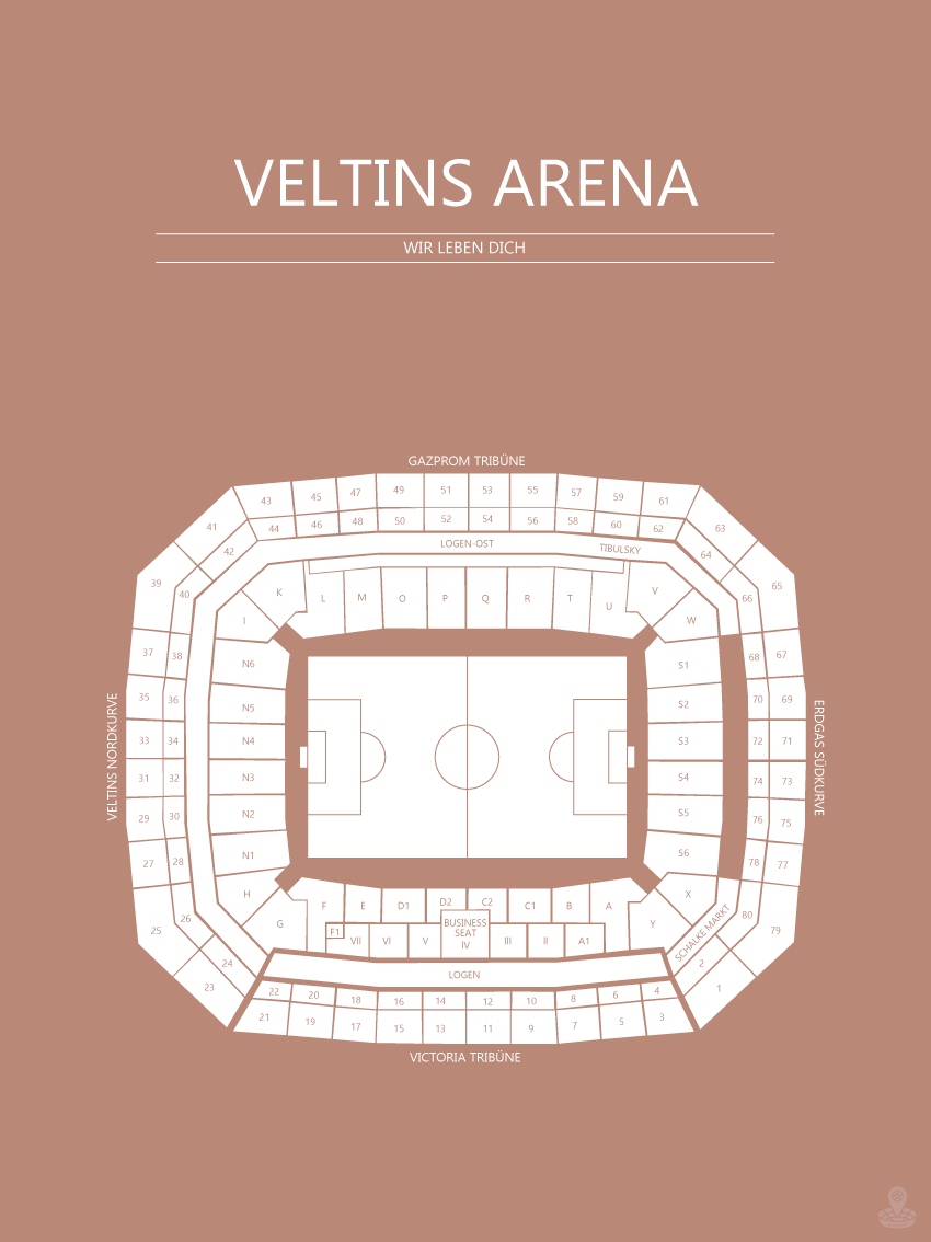 Fodbold plakat Schalke 04 Valtins Arena Sahara