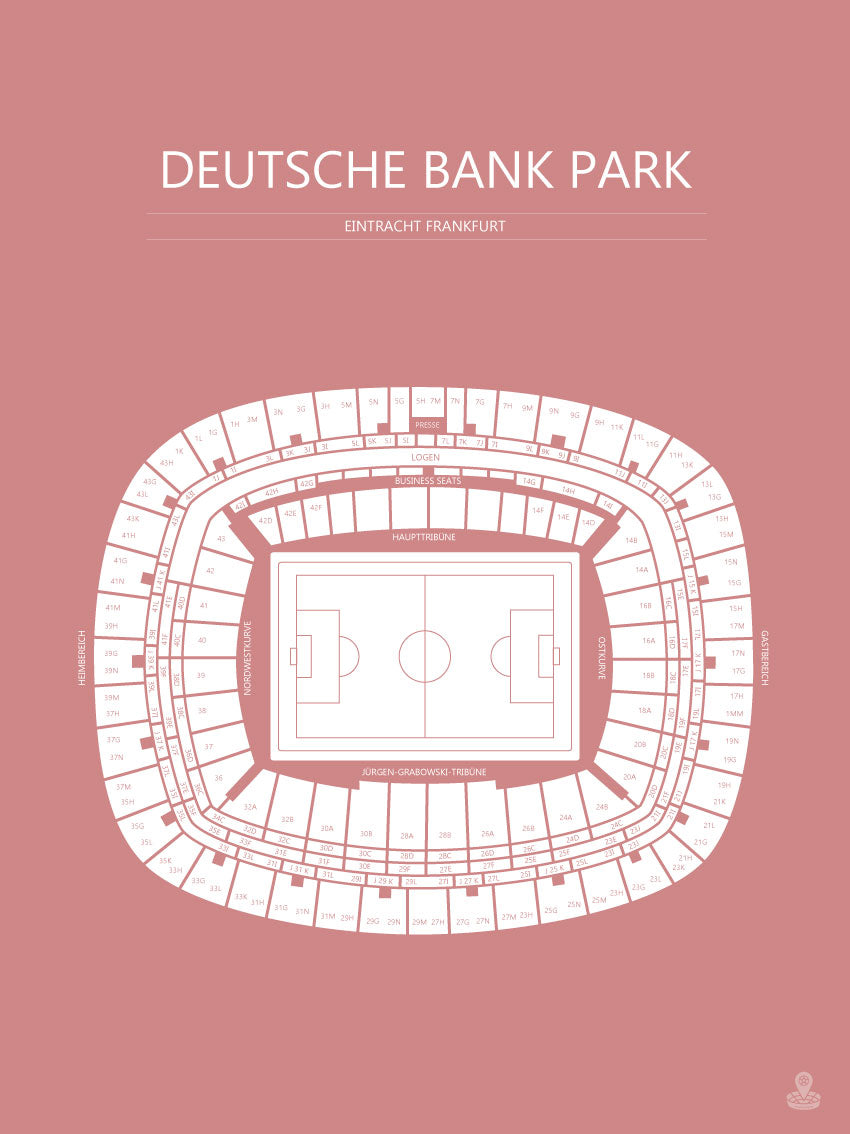 FODBOLD PLAKAT FRANKFURT DEUTSCHE BANK PARK