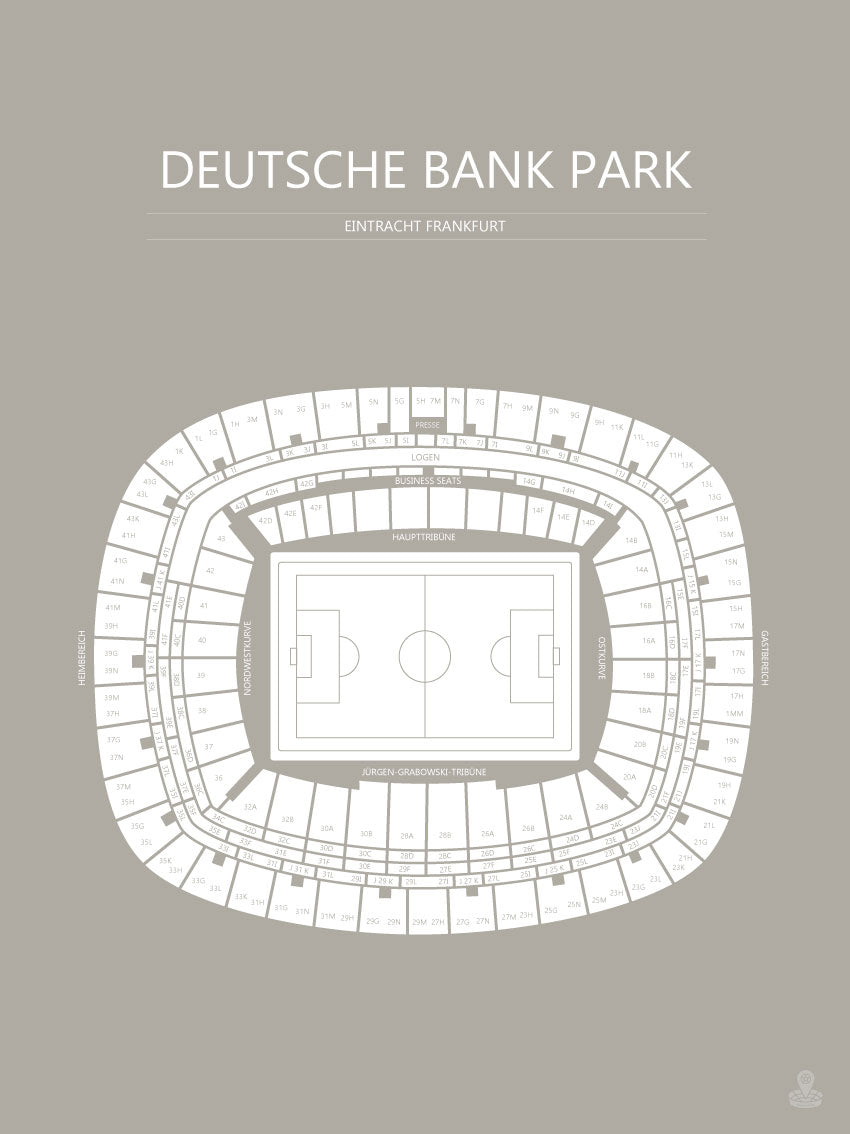 FODBOLD PLAKAT FRANKFURT DEUTSCHE BANK PARK