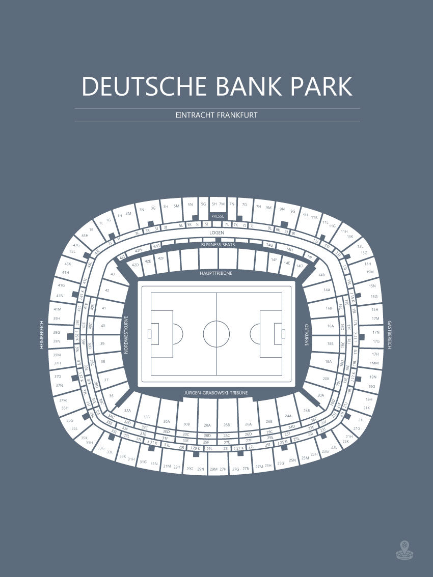 FODBOLD PLAKAT FRANKFURT DEUTSCHE BANK PARK