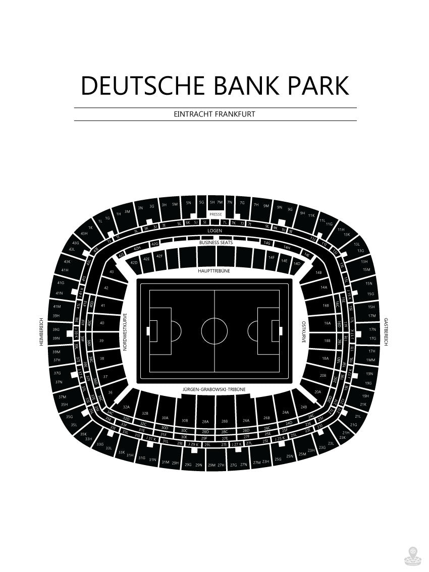 FODBOLD PLAKAT FRANKFURT DEUTSCHE BANK PARK