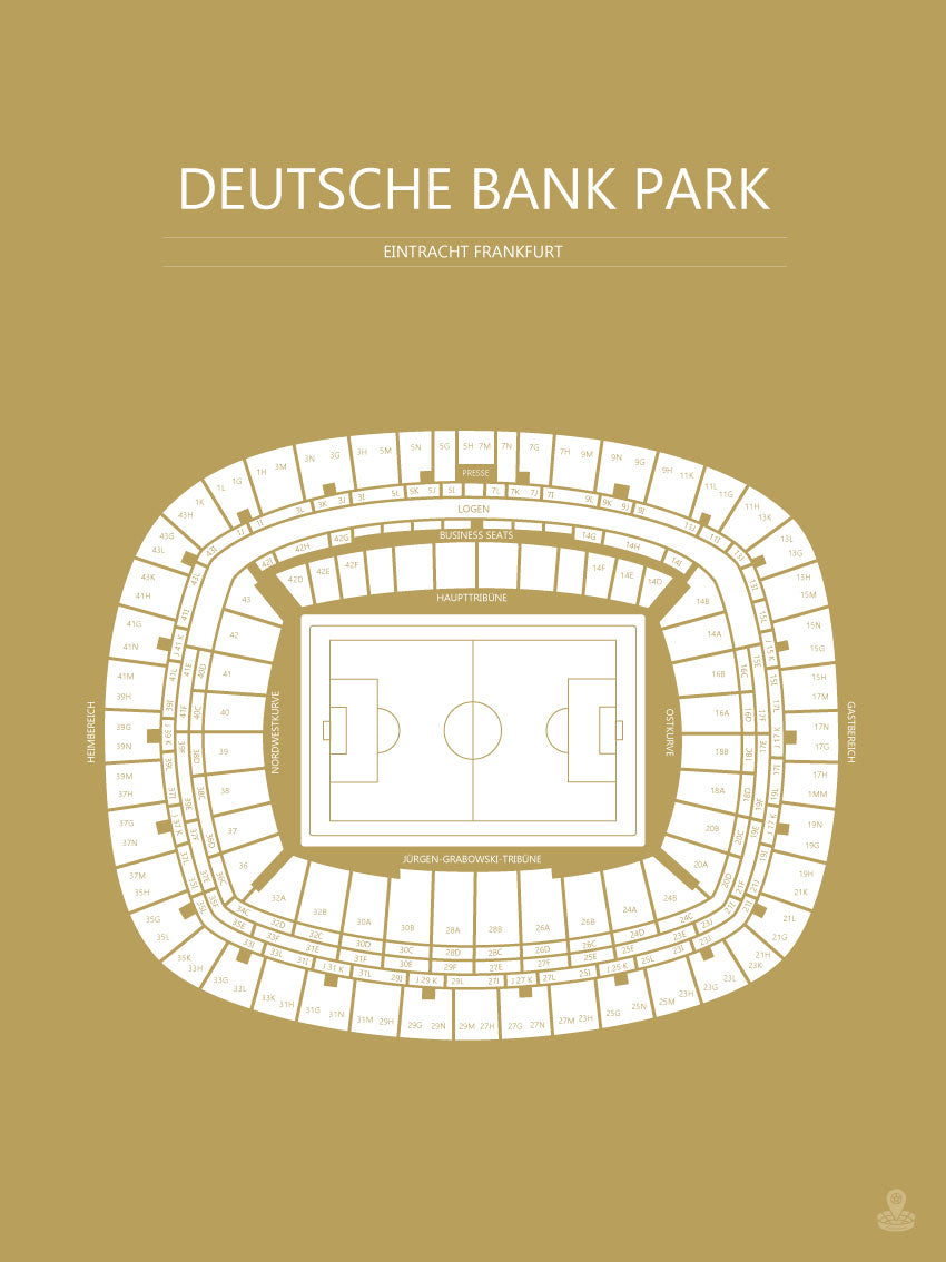 FODBOLD PLAKAT FRANKFURT DEUTSCHE BANK PARK