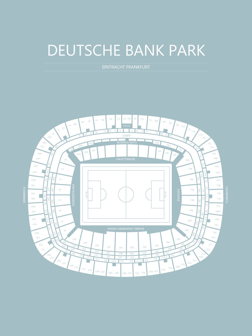 FODBOLD PLAKAT FRANKFURT DEUTSCHE BANK PARK