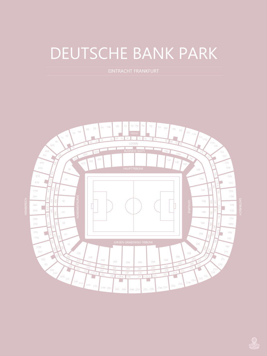 FODBOLD PLAKAT FRANKFURT DEUTSCHE BANK PARK
