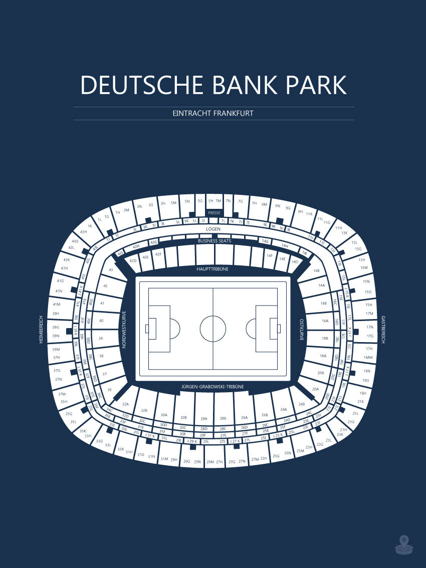 FODBOLD PLAKAT FRANKFURT DEUTSCHE BANK PARK