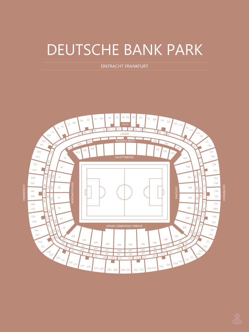 FODBOLD PLAKAT FRANKFURT DEUTSCHE BANK PARK