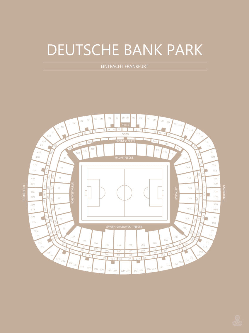 FODBOLD PLAKAT FRANKFURT DEUTSCHE BANK PARK