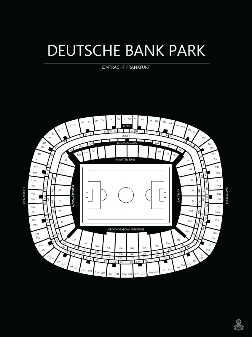 FODBOLD PLAKAT FRANKFURT DEUTSCHE BANK PARK
