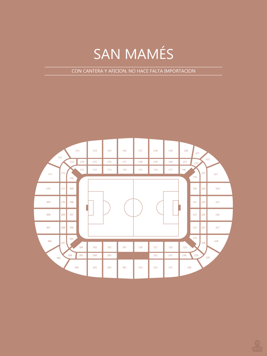 Fodbold plakat Athletic Club Bilbao San Manés Sahara