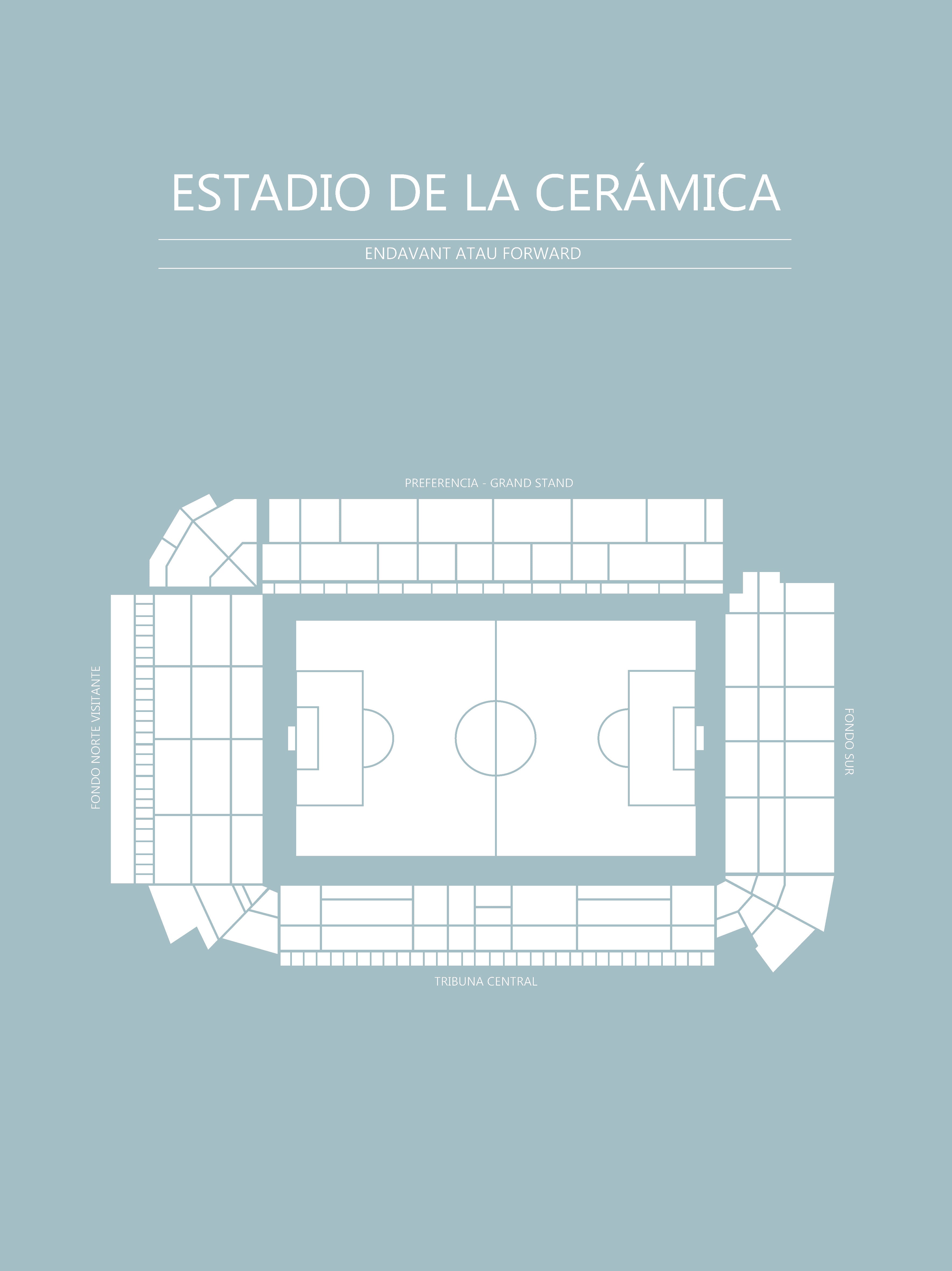Fodbold Villareal Estadio de la Ceramica Lyseblå