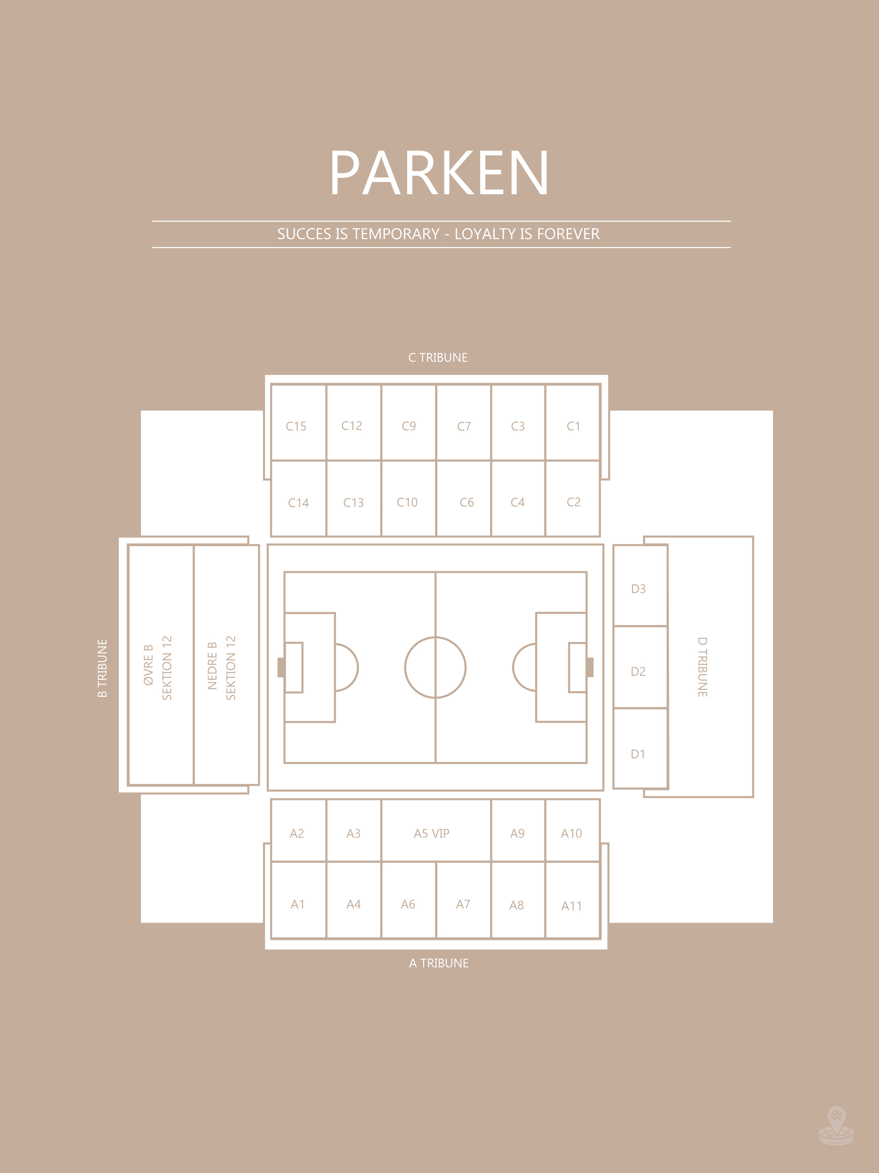 FODBOLD PLAKAT FCK PARKEN