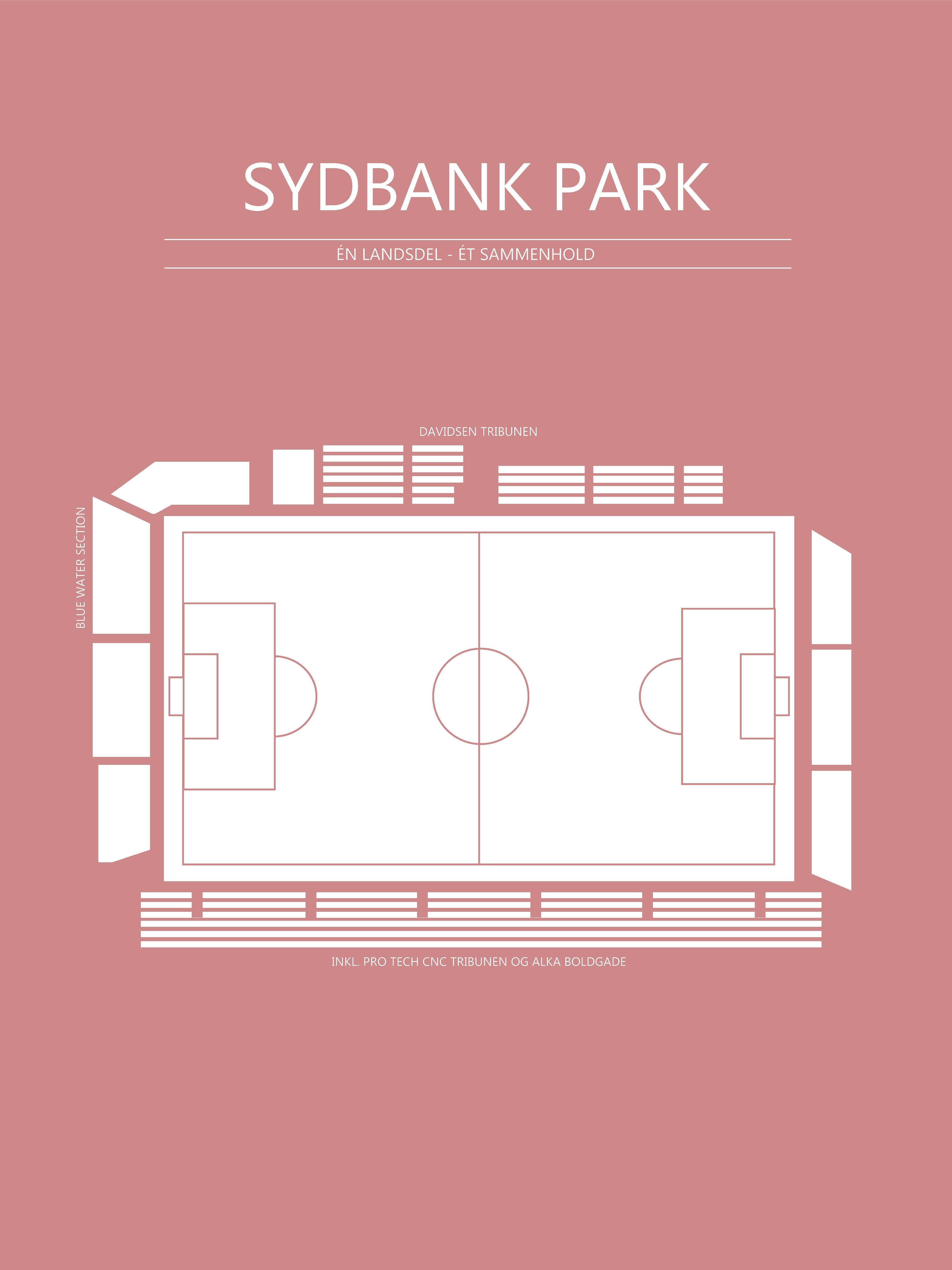 Fodbold plakat SønderjyskE Sydbank Park Blush