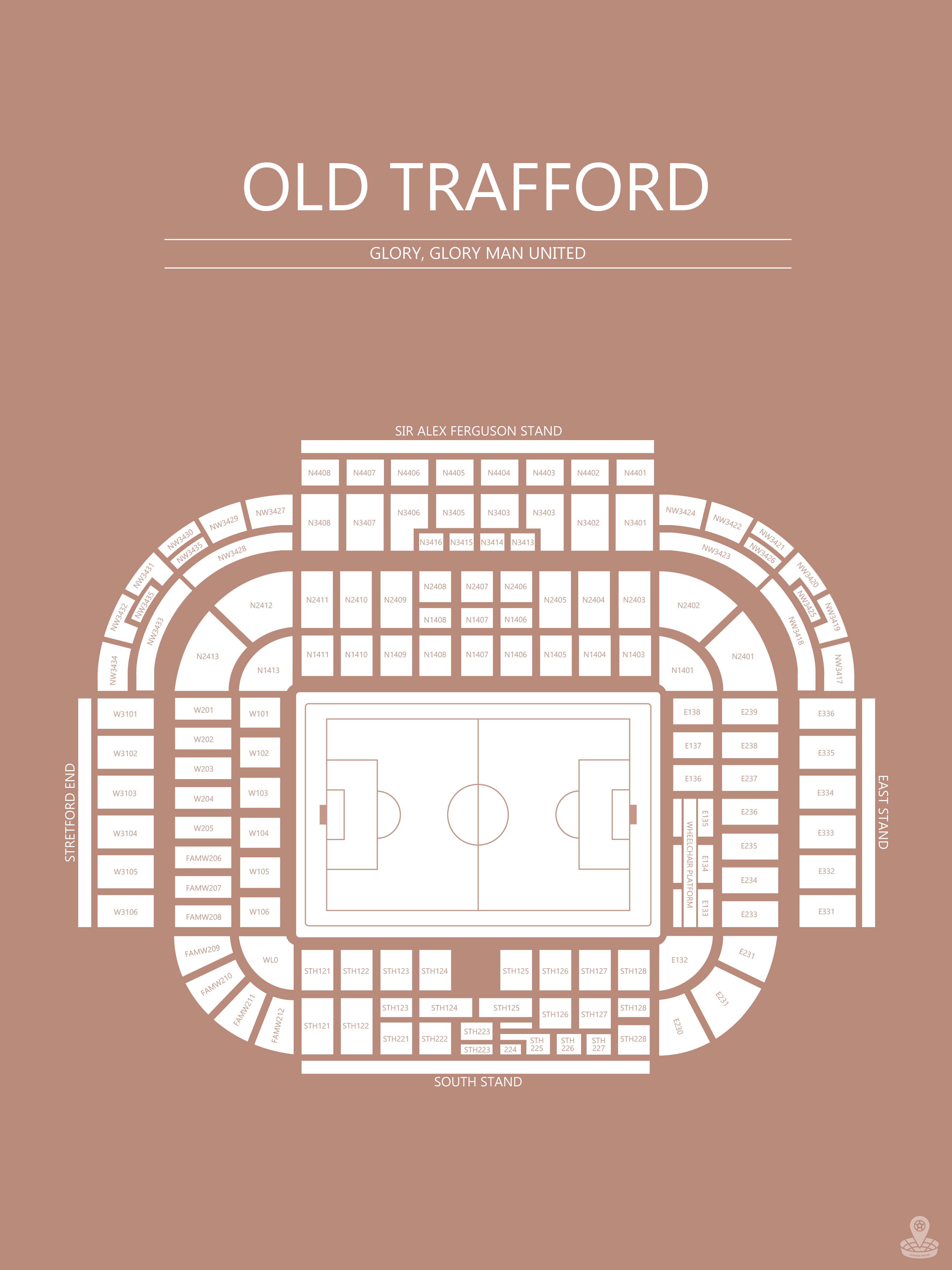 Fodbold plakat Manchester United Old Trafford sahara